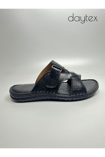 Daytex Genuine Leather Custom-Made Men's Orthopedic Men's Leather Sports Slippers