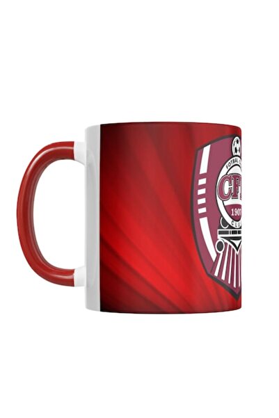 T&M Personalizare Cană personalizată „CFR Cluj” v6, club de fotbal CFR Cluj, suporter, roșie, 330 ml