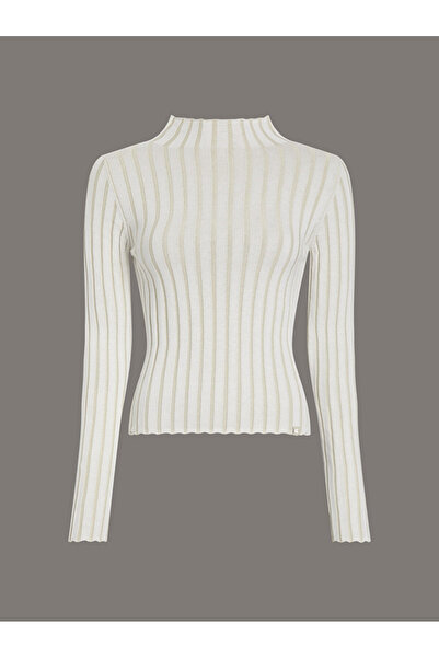 Calvin Klein Women's Plated High Neck Sweater