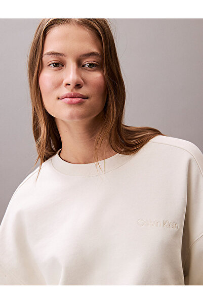 Calvin Klein Women's Logo Embroidery French Sweatshirt
