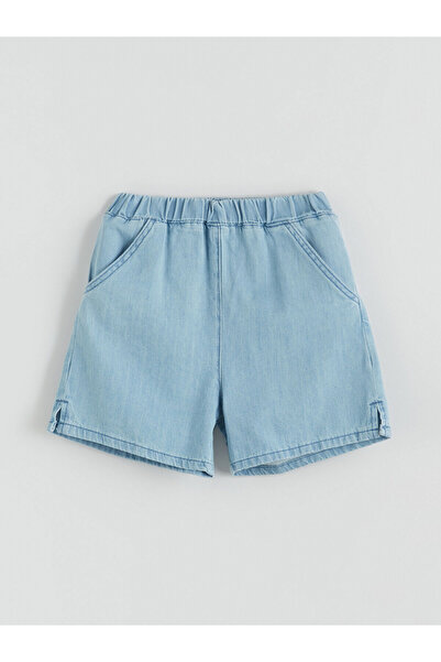 LC Waikiki شورت جينز للفتيات باللون الأزرق مع خصر مطاطي من متجر تشيلبي