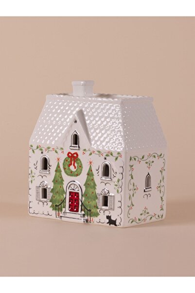 RİVO HOME DECOR Dekoratif Led Işıklı Yılbaşı Evi 14x9x17 cm