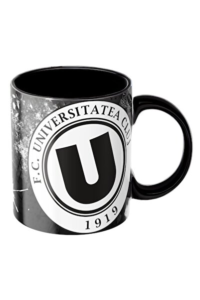 T&M Personalizare Cană personalizată - U Cluj, Fan fotbal, Negru, Ceramică, 3...