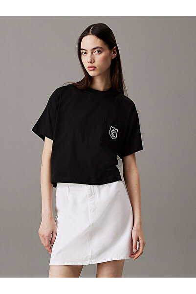 Calvin Klein Women's Boxy Ck Crest T-Shirt