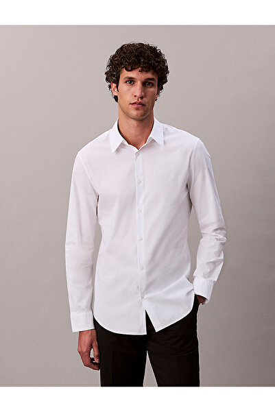 Calvin Klein Men's Solid Stretch Slim Shirt