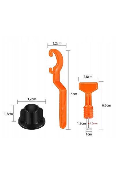 VERK Set 50 tije pentru nivelat placi ceramice, gresie si faianta + cheie