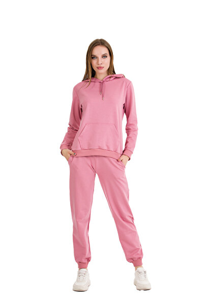 MOPİ Set de trening moale cu glugă și buzunar cangur, din două fire