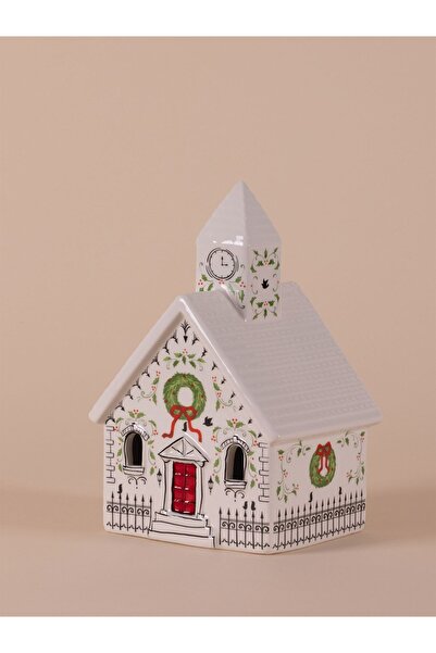 RİVO HOME DECOR Dekoratif Led Işıklı Yılbaşı Evi 13x11x22 cm