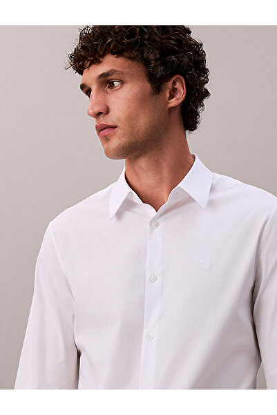 Calvin Klein Men's Solid Stretch Slim Shirt