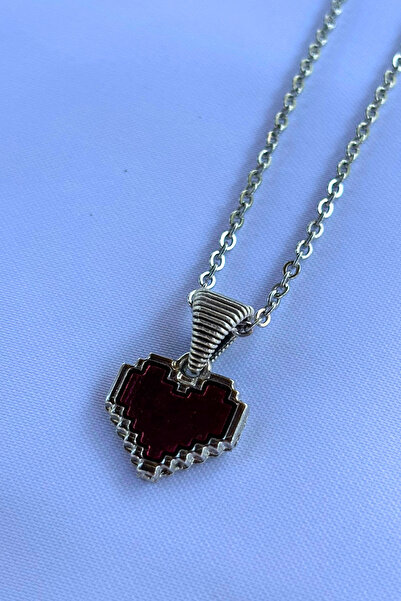 Begondio Minimalist Kalp El İşçiliği Paslanmaz Çelik Zincir Kadın Kolye