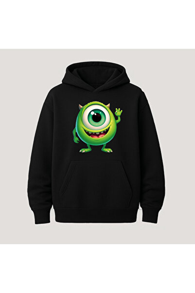 SVART WEAR Hanorac cu glugă din bumbac, cu imprimeu Monștri, cu buzunar cangu...