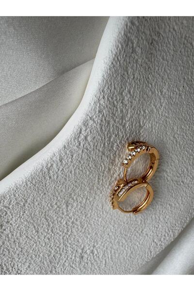 H&S AKSESUAR BAGET ZİRKON TAŞLI CİVİ KÜPE