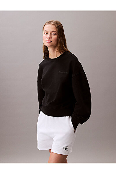 Calvin Klein Women's Logo Embroidery French Terry Sweatshirt