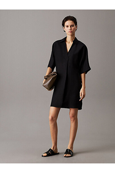 Calvin Klein Women's Linen Blend Shirt Dress