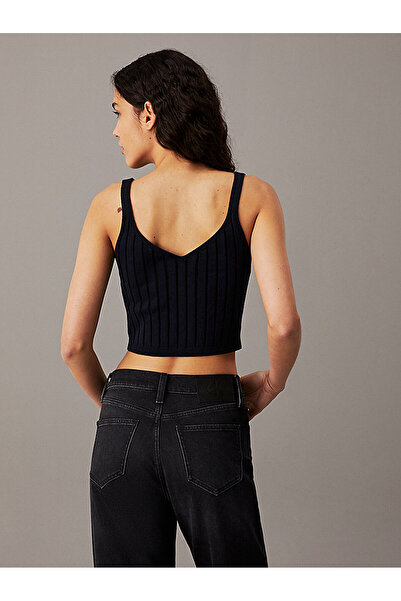 Calvin Klein Women's Plated Bralet Sweater