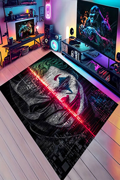 Reyhani BATMAN JOKER Desenli Kaymaz Taban Makinede Yıkanabilir Gaming Oyuncu ...