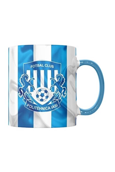 T&M Personalizare Customized Mug - Politehnica Iasi, v4 Sport, Football Club, Supporter, Blue, 330 ml