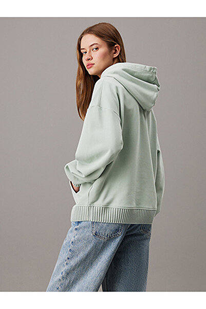 Calvin Klein Women's Woven Label Peached Sweatshirt