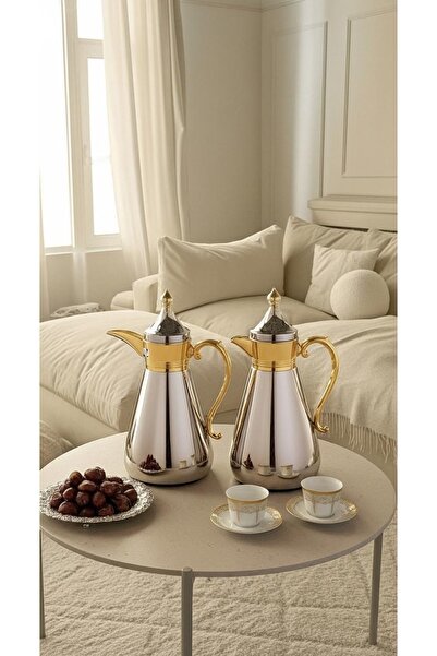 Generic 1 liter/700 ml tea and coffee thermos set