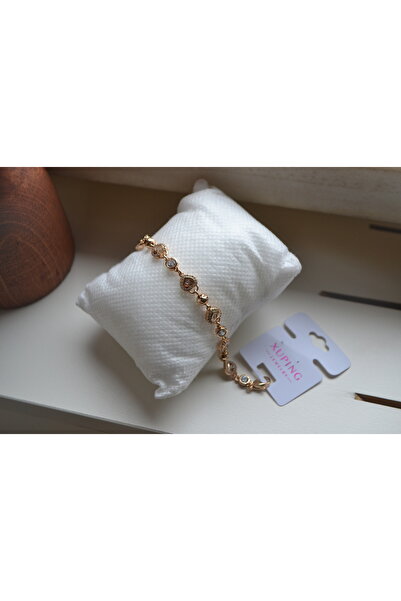 Lotus luxury Xuping Kalp Figürlü 18K Altın Kaplama Bileklik