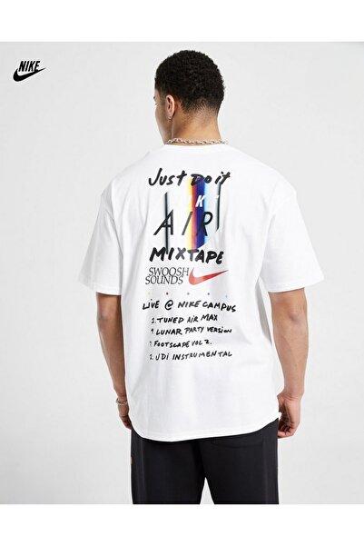 Nike Спортивний одяг M90 OC Mixtape Graphics Короткий рукав Широкий крій Білий Чоловічий футболка