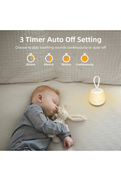 VALA VALA® W16 White Sound Device, 21 HD Sounds, 1200mAh Battery, 30/60/90 min Timer, Night
