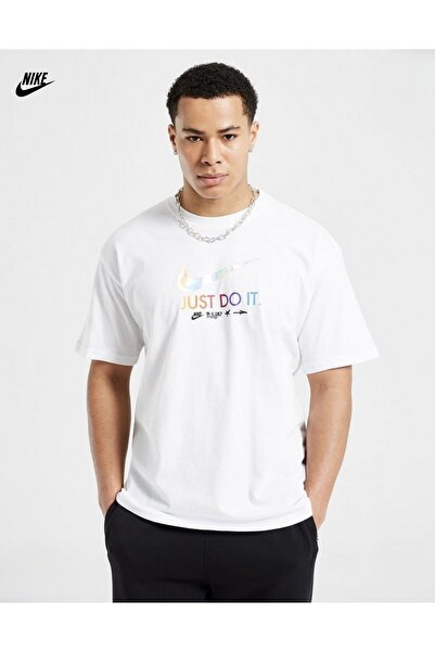 Nike Спортивний одяг M90 OC Mixtape Graphics Короткий рукав Широкий крій Білий Чоловічий футболка