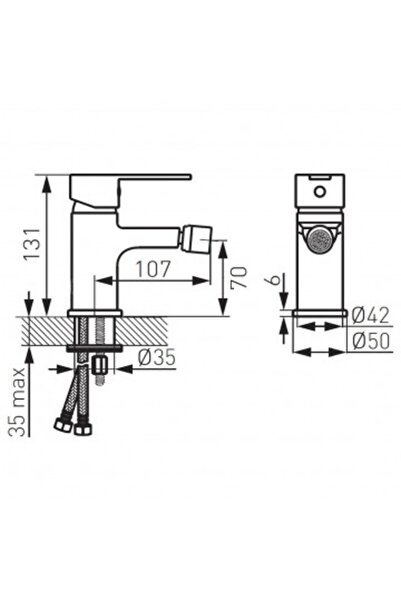 FERRO Baterie stativa bideu Savio