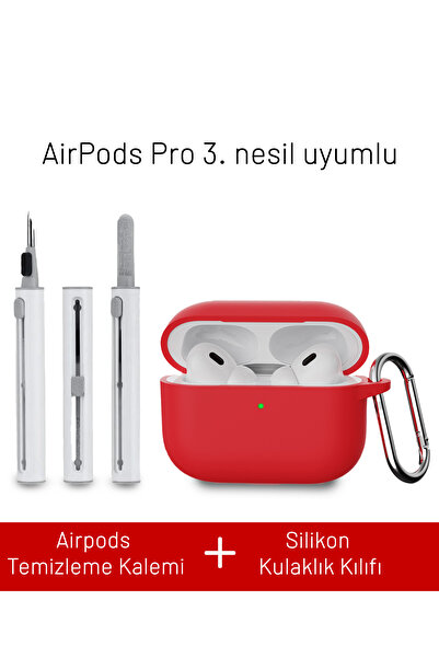 Nezih Case Airpods Pro 3. Nesil Uyumlu Dayanıklı Askı Aparatlı Silikon Kılıf ...