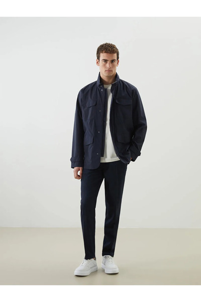 LC Waikiki SOUTHBLUE Lacivert Standart Kalıp Dik Yaka Erkek Mont