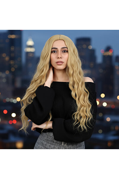 Bucuks شعر مستعار طويل من الألياف / أشقر