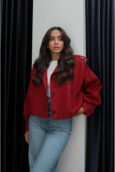 Havoş Bordová bunda Belushi s límcem a nárameníky