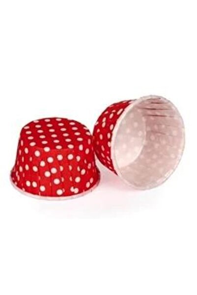BENS Cake Paper Capsule Pet Polka Dots Red 25 Pcs
