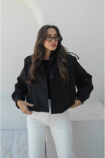 Havoş Μαύρο σουέτ μπουφάν Walter