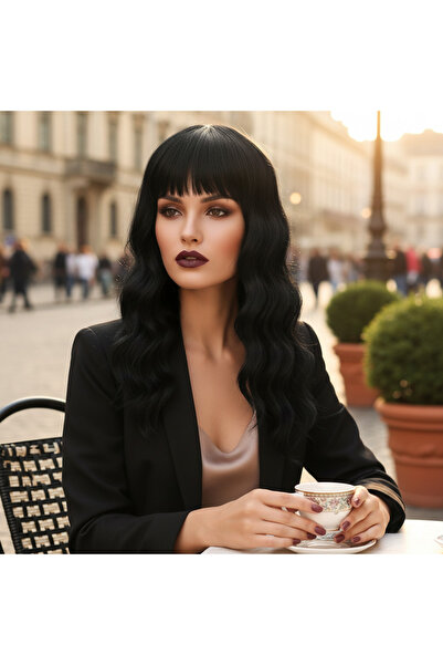 BilfolD شعر مستعار قصير من الألياف الاصطناعية من دالي / أسود