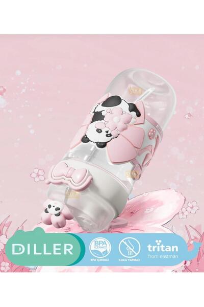 BENİSA SHOP زجاجة مياه ديلر ماتارا 580 مل ذات رأسين من التريتان