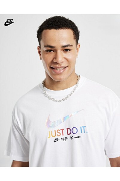 Nike Спортивний одяг M90 OC Mixtape Graphics Короткий рукав Широкий крій Білий Чоловічий футболка