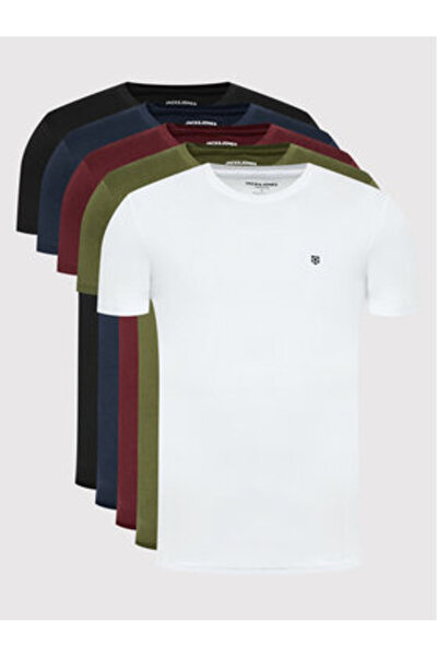 Jack & Jones Premium Jack Jones Premium Ανδρικό Σετ 5 T-shirts 12190468 Πολύχ...