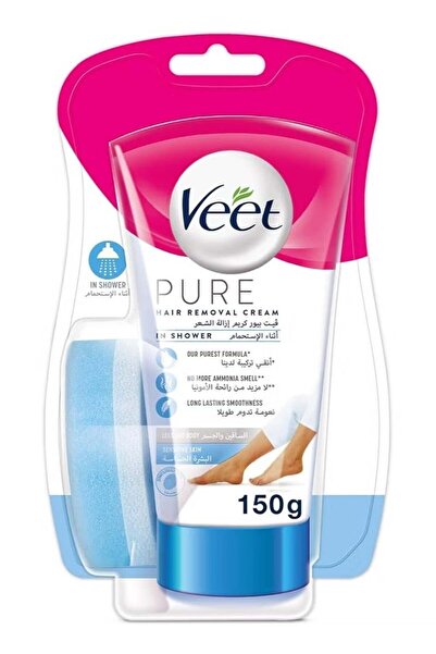 Veet كريم إزالة الشعر النقي أثناء الاستحمام، لا مزيد من رائحة الأمونيا، مناسب...