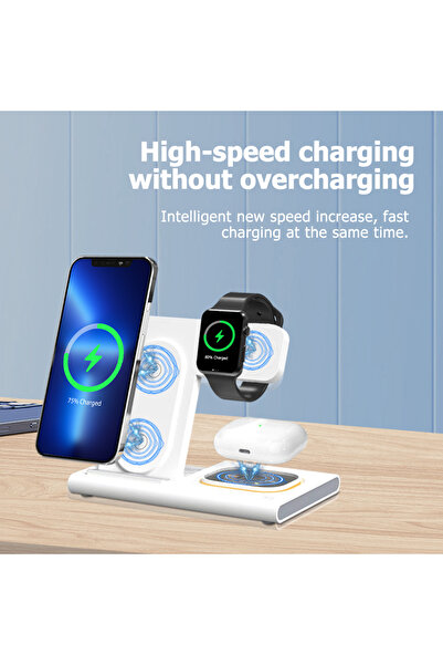 VALA Wireless Charger QI 4 in 1, Fast Charging 15W, IOS and Android, Compatible SmartWatch Samsung,