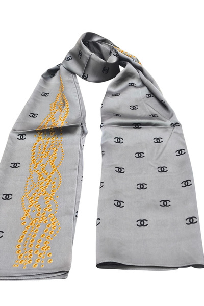 PİRAMİT C DESEN İNCİLİ MODEL VUAL İPEK ŞAL GÜMÜŞ