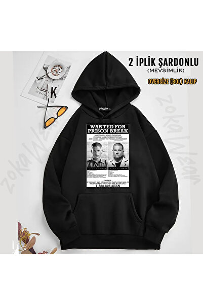 ZOKAWEAR Dizajn Prison Break Štampano Sa kapuljačom Dukserica (2 niti)