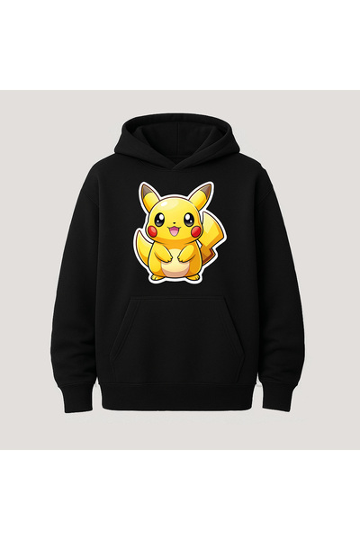 SVART WEAR Hanorac cu glugă din bumbac cu imprimeu Pokemon, cu buzunar cangur...