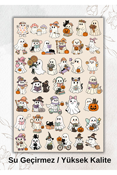VORACRAFT Cadılar Bayramı, Tatlı Hayalet Sticker Ajanda Bullet Journal YRM0013