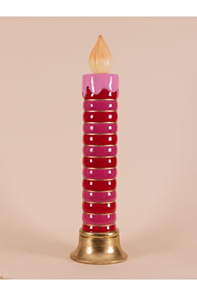 RİVO HOME DECOR Dekoratif Led Işıklı Yılbaşı Mumu 25x25x97 cm