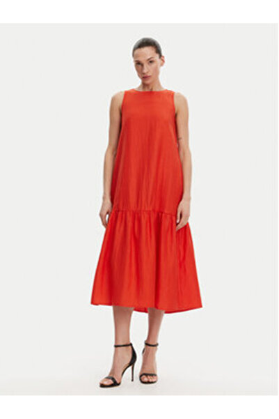 Kaos Γυναικείο Καλοκαιρινό Φόρεμα RP1MR066 Πορτοκαλί
