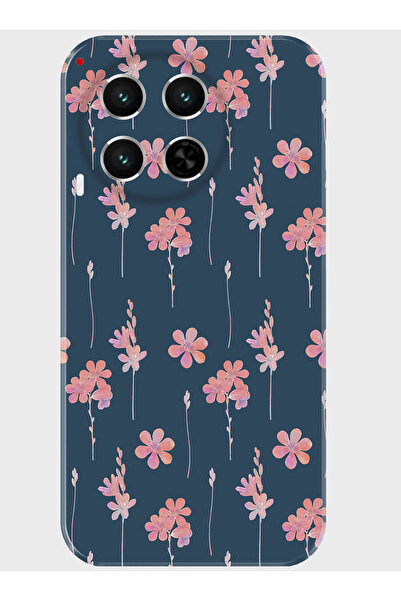 TECNO Camon 30 Kılıf (CL6) Uyumlu Kamera Korumalı Baskılı Silikon Kapak - mavipembeçiçek