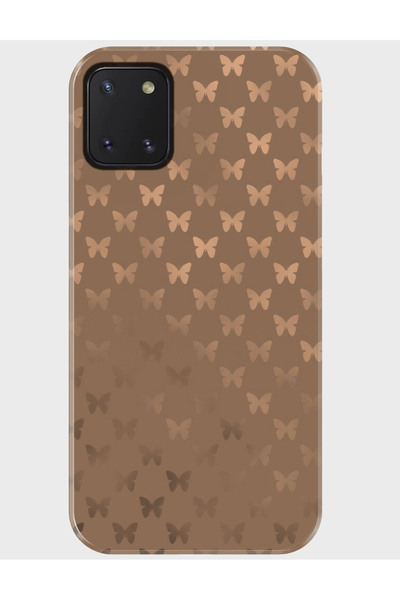 Duadan Samsung Note 10 Lite Kılıf Desenli Baskılı Silikon - brownflower