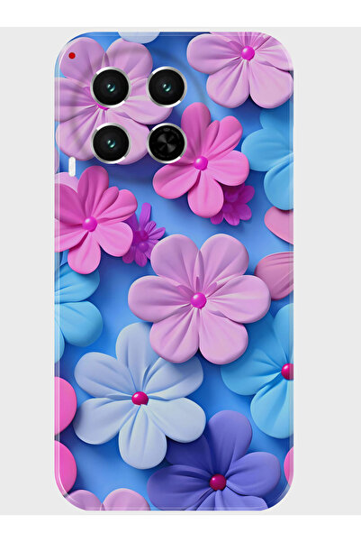 TECNO Camon 30 Kılıf (CL6) Kamera Korumalı Baskılı Silikon Kapak - purpleflowers