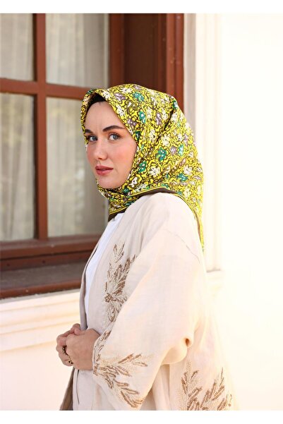 Silk Home Tivil Μετάξι Κασκόλ IST 11428 - 34 Κίτρινο, Χακί, Πράσινο, Καπνός, ...